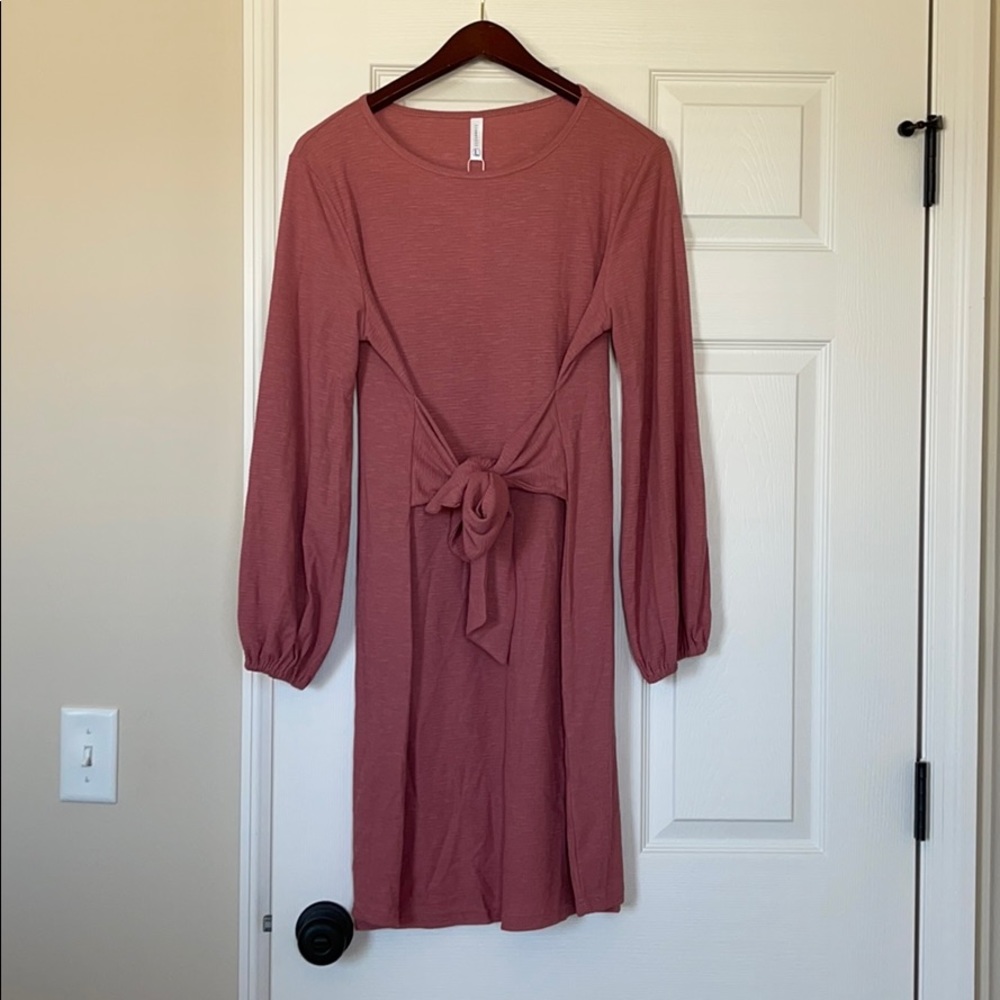 Long sleeve Waffle Knit Dress